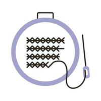 embroidery drum with needle vector