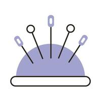 pincushion with pins vector