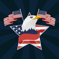 USA Independence day emblem vector