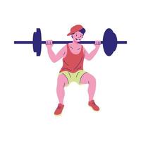 man weight lifting vector