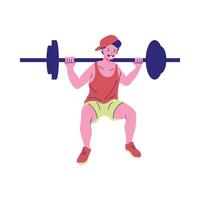 Strong young man in sportive clothes doing exercises with heavy weights in  the gym 15255362 Stock Photo at Vecteezy