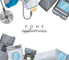 home appliances frame vector