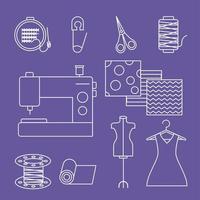 diez iconos de la industria de la moda vector