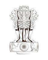 Indian lion statue vector