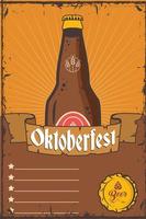 postal de celebración del oktoberfest vector