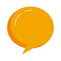 orange speech bubble vector