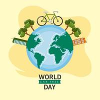 car free day campaign vector