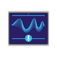 reconocimiento de voz de micrófono vector