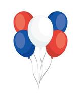 france flag balloons helium vector