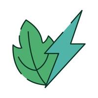 leaf and thunder vector