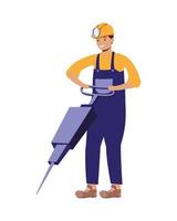 miner with hammer vector