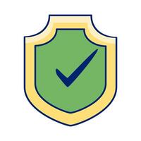 shield with check mark vector