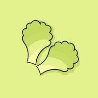 ilustración dibujada a mano de lechuga con un tema vegetal vector