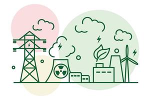 energy alternatives scene vector