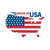 made in usa map vector