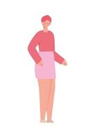 girl with pink turban vector