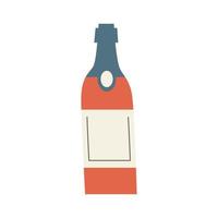 wine red bottle vector