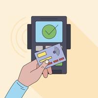 contactless payment five user vector