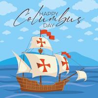 columbus day poster vector
