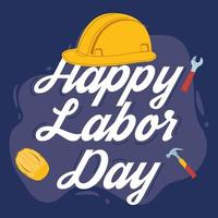 happy labor day poster vector