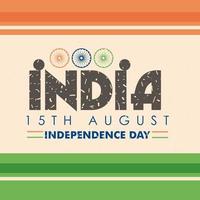 india 15 de agosto día de la independencia con ashoka chakras vector
