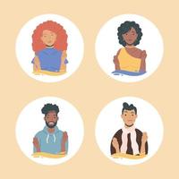 grupo de personas de diversidad vector