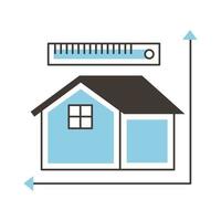 house with rule measuring vector