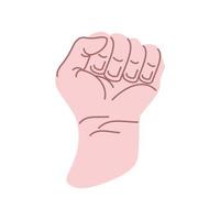 clenched fist hand vector