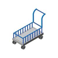 empty push cart vector