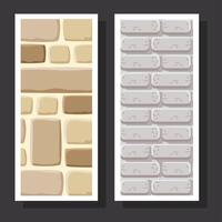 two walls structures vector