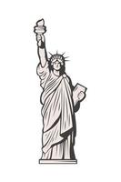 liberty statue landmark vector