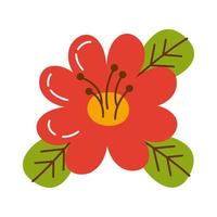 autumn red flower vector