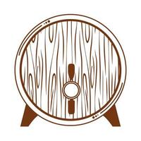 beer wooden barrel vector