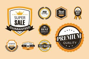 nine best quality seals vector