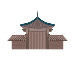 fachada emblemática coreana vector