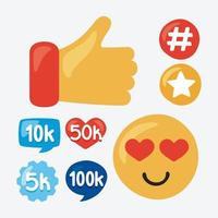 eight followers icons vector