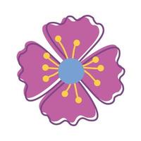 purple flower garden vector