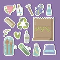 paquete de iconos reutilizables vector