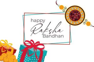 Raksha bandhan wristband and gifts vector