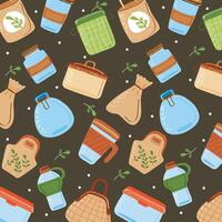 pattern of reusable products vector