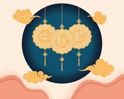 chinese Moon festival poster vector