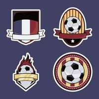 cuatro iconos de futbol vector