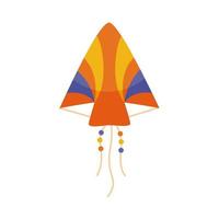 orange kite icon vector