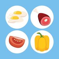 cooking four icons vector