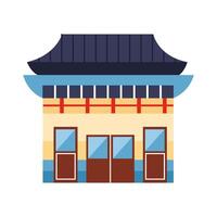 chinese style house vector