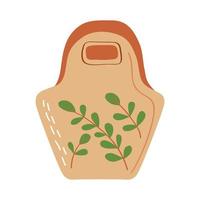 reusable bag icon vector