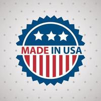 made in usa sticker vector