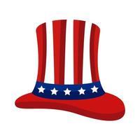 tophat with usa flag vector