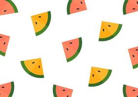 watermelon pattern on white background vector