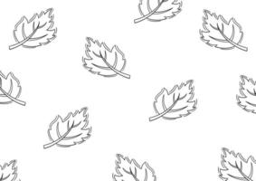 falling leaf hand drawn pattern vector